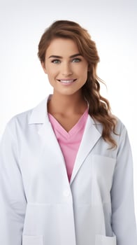 AI generated Empathetic Female Doctor, Passionate About Women's Health and Care, Isolated on white background photo