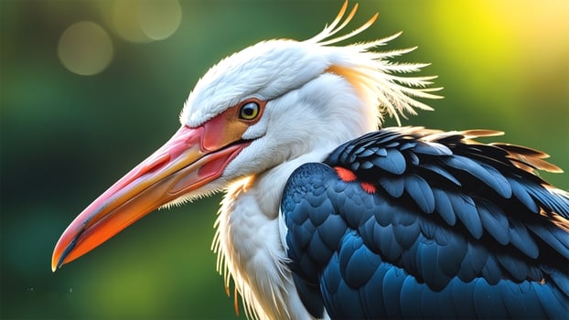 AI generated Majestic Soarer Stork Bird in Natural Splendor photo