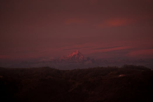 Sunrise Over Monviso Peak at the Alps photo