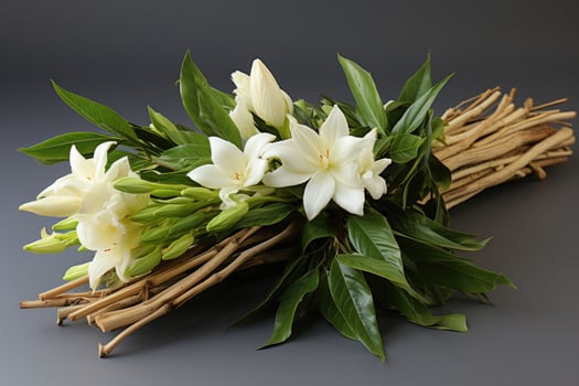AI generated Vanilla vanilla plant and vanilla orchid flowers photo