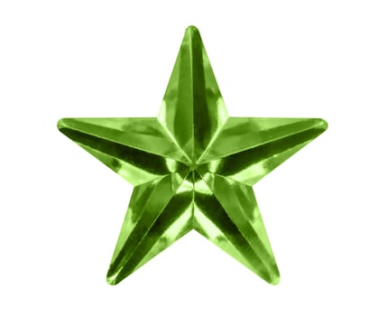 green star jewels sticker isolated on white background photo