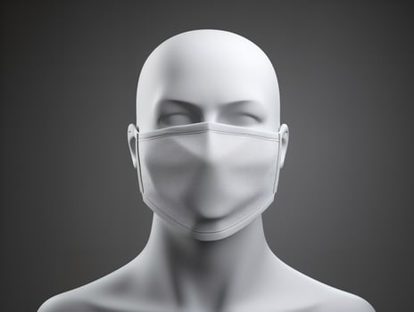 AI generated Protective Face Mask Mockup for Health and Safety - AI Generated photo