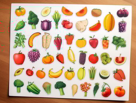 AI generated Fun Custom Sticker Sheet Mockup for Creative Expression - AI Generated photo
