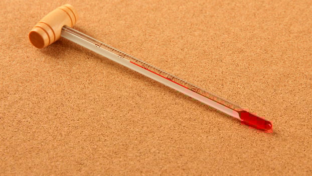 Glass Thermometer, Mercury Thermometer Isolated photo