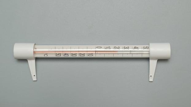 Glass Thermometer, Mercury Thermometer Isolated photo