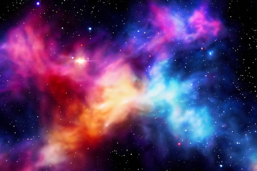AI generated nebula space background photo