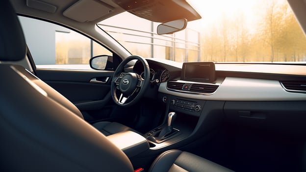 AI generated Empty car interior view photo