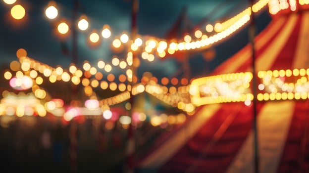AI generated carnival poster template with large copy space for text photo