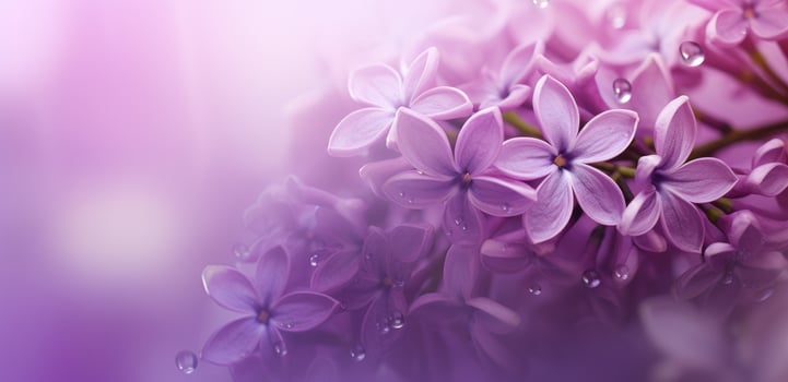 AI generated purple lilac flower photo