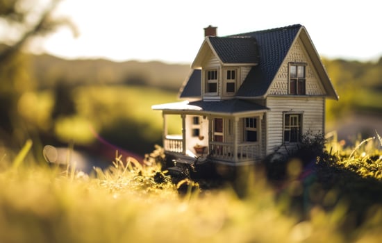 AI generated country house close up. photo