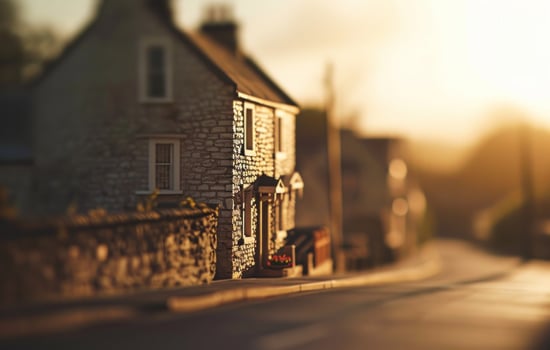 AI generated country house close up. photo