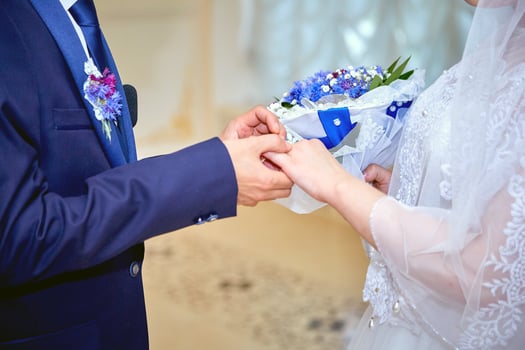 Wedding ring, celebration of wedding or engagement background photo