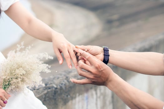 Wedding ring, celebration of wedding or engagement background photo