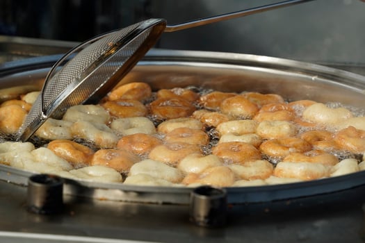 Traditional Turkish fried sweet pastry street food photo