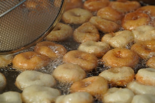 Traditional Turkish fried sweet pastry street food photo
