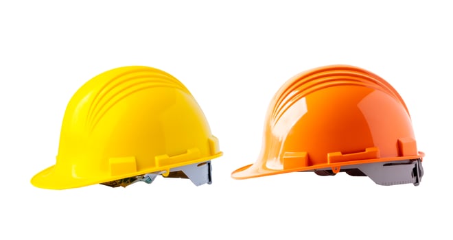 Safety first hard helmet hat, engineering construction and architecture concept. photo
