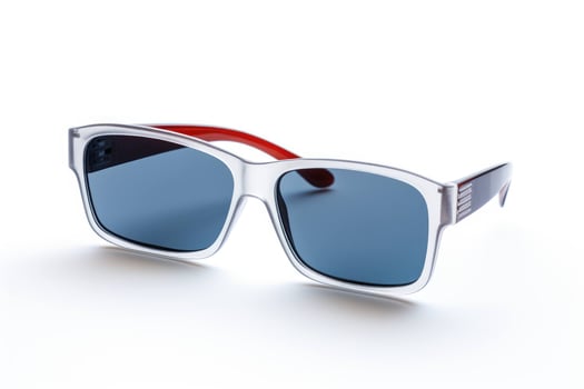 AI generated 3D Movie Glasses on White Background photo