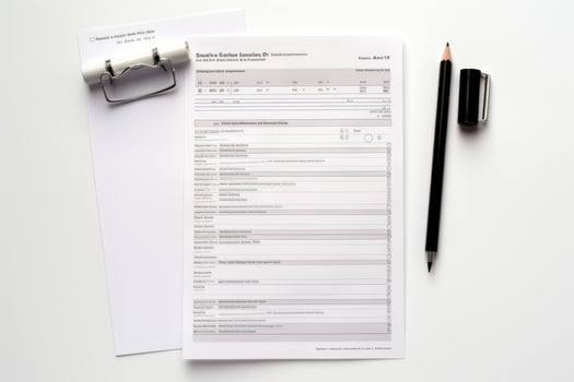 AI generated Bank Statement Art on White Background photo