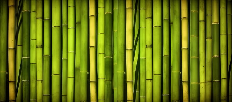 AI generated Natural green bamboo background. photo