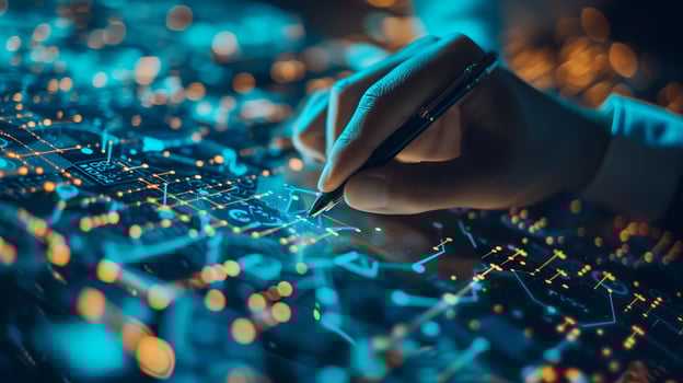 AI generated Personal data security, smart contract online, electronic signature, photo