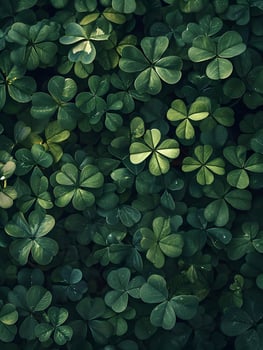 AI generated Fresh green leaves of clover background. High quality. AI Generative photo