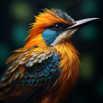 AI generated Hyper-Realistic beautiful colorful Bird photo