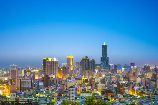 night view of kaohsiung city, taiwan photo