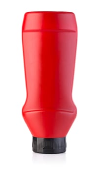 red ketchup bottle photo