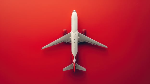 AI generated Airplane advertisment background with copy space photo