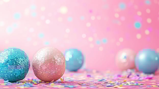 AI generated beautuful party background with copy space photo