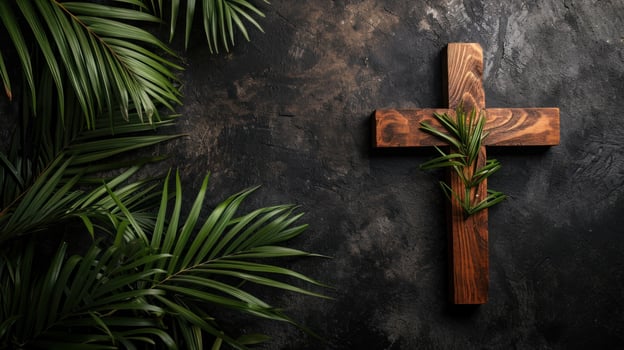 AI generated Good friday advertisment background with copy space photo