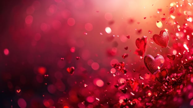 AI generated Magic beautuful valentine's day background with copy space photo