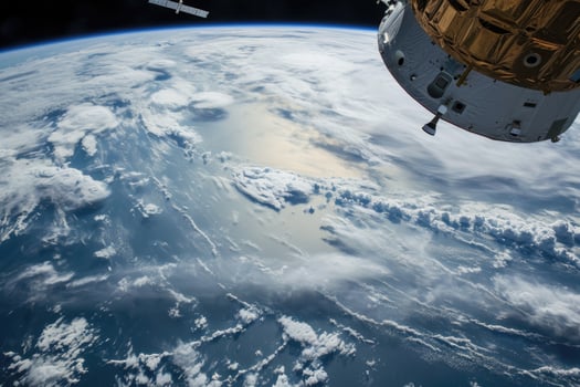 AI generated Outer space with a view of the planet. The beauty of Outer Space photo