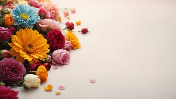 AI generated Floral Background Design With blank space photo