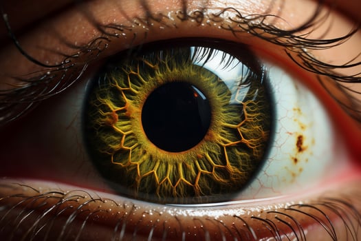 AI generated Mesmerizing Macro hazel eye. Generate Ai photo