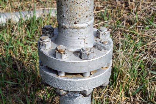 Piping flange. Piping flange - many uses in the oil and gas industry. photo