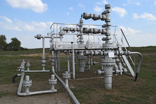 Equipment of an oil well photo