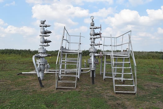 Equipment of an oil well photo
