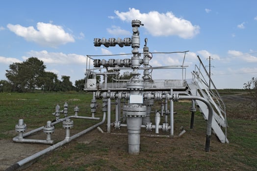 Equipment of an oil well photo
