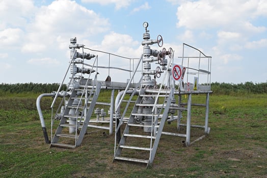 Equipment of an oil well photo
