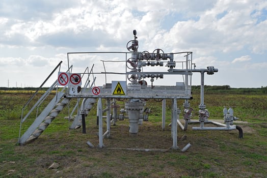 Equipment of an oil well photo