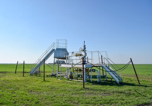 The equipment and technologies on oil fields. Oil well photo