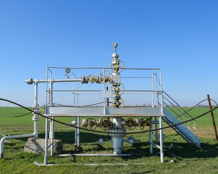 The equipment and technologies on oil fields. Oil well photo