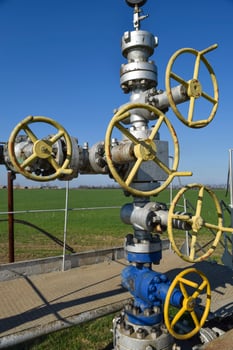 The equipment and technologies on oil fields. Oil well photo