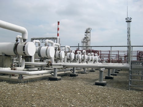 Heat exchangers in a refinery photo