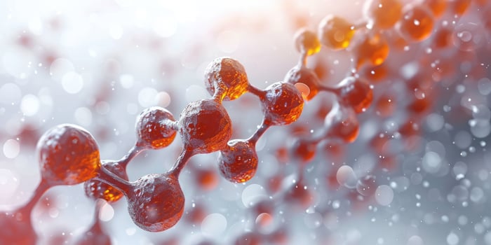 AI generated Generative AI, abstract molecular shape, single amino acid molecule. Chemistry medicine education photo