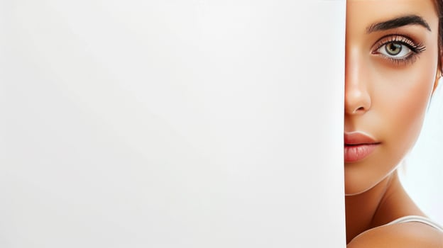 AI generated Fashion advertisment background with copy space photo