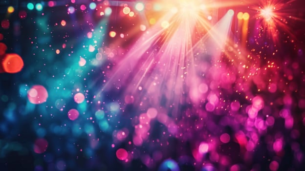 AI generated Night party advertisment background with copy space photo