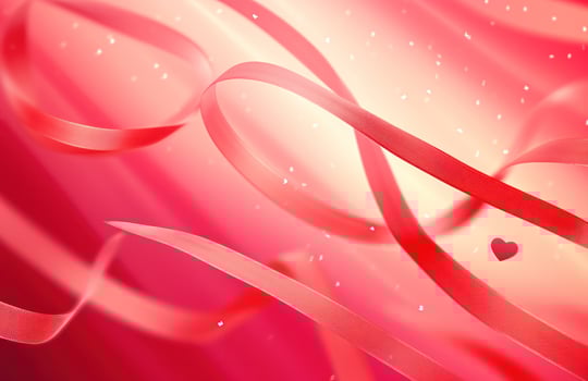 AI generated valentine's day ribbon wallpaper photo