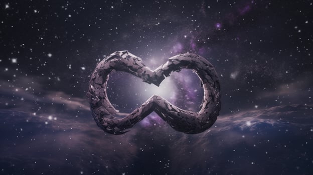 AI generated Infinite symbol wallpapers in the style of double exposure photo
